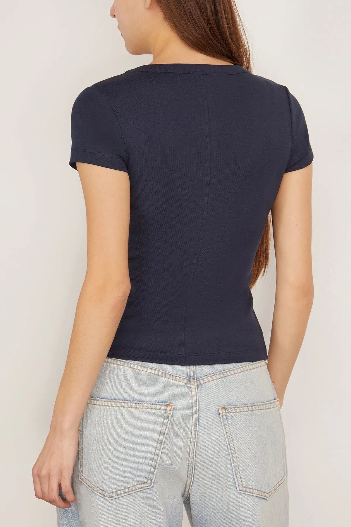 Jill Baby Tee in Navy