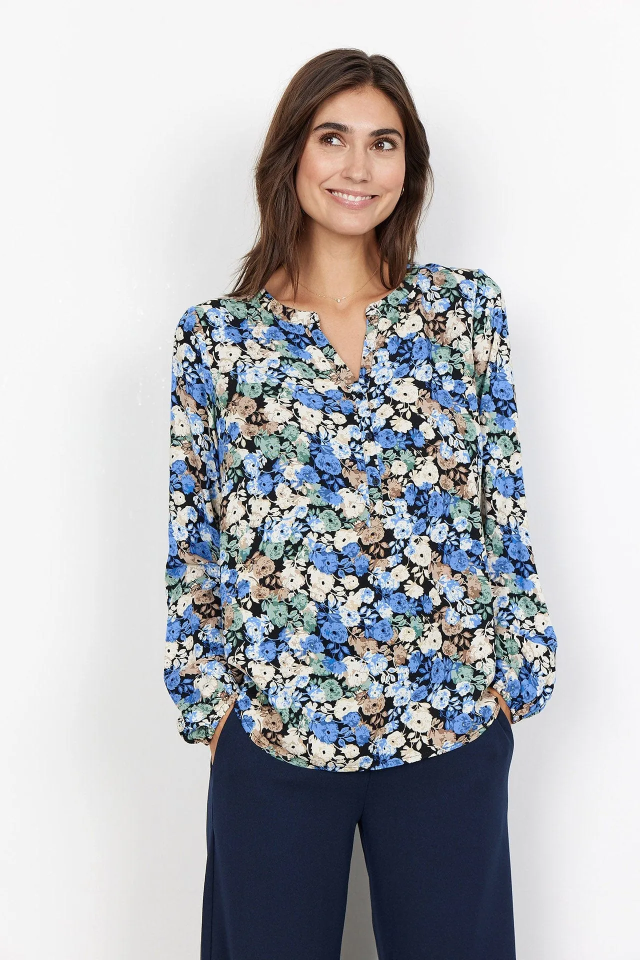 Joleen Shirt - Bright Blue Combi