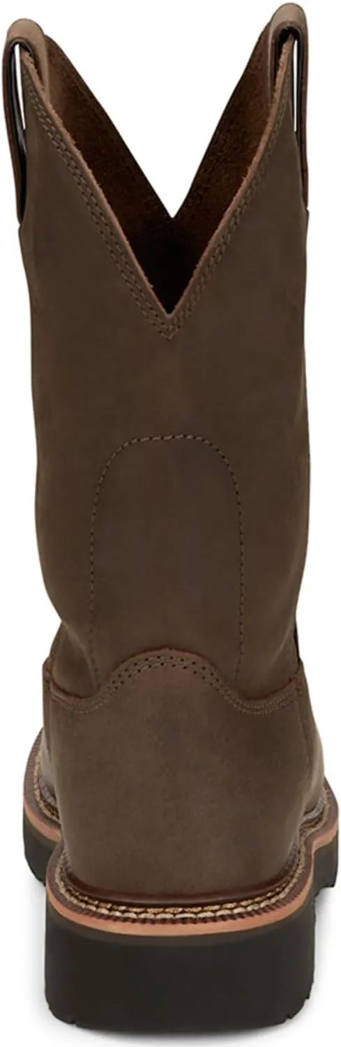 Justin Men's 11" Carbide Pull-On Work Boot Soft Toe - Ow4440