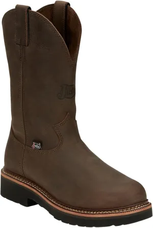 Justin Men's 11" Carbide Pull-On Work Boot Soft Toe - Ow4440