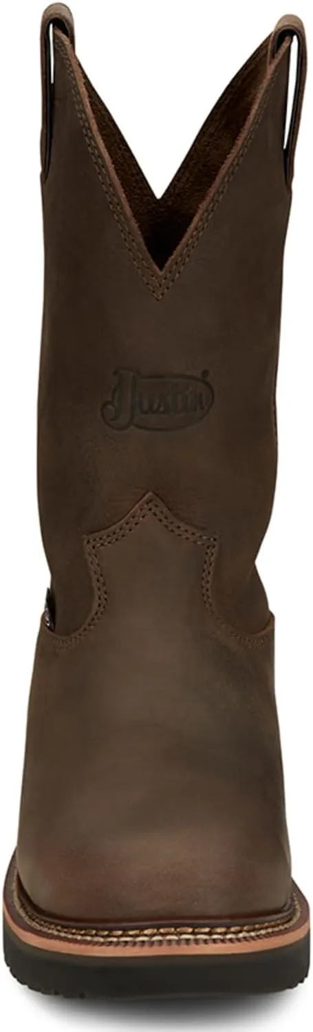 Justin Men's 11" Carbide Pull-On Work Boot Soft Toe - Ow4440