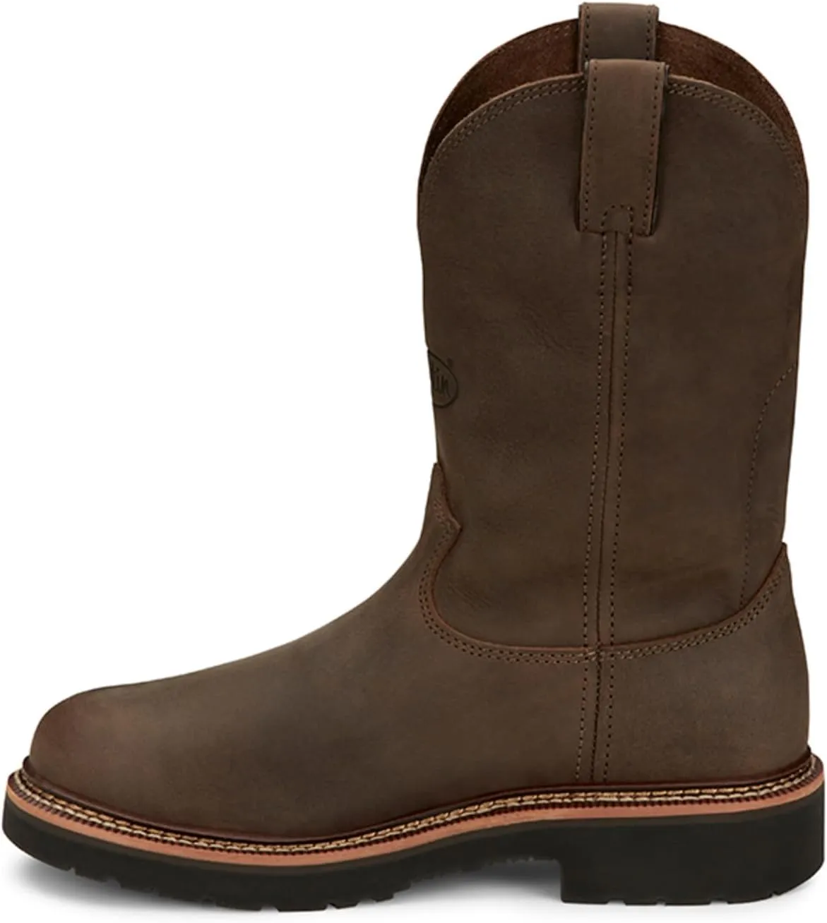 Justin Men's 11" Carbide Pull-On Work Boot Soft Toe - Ow4440
