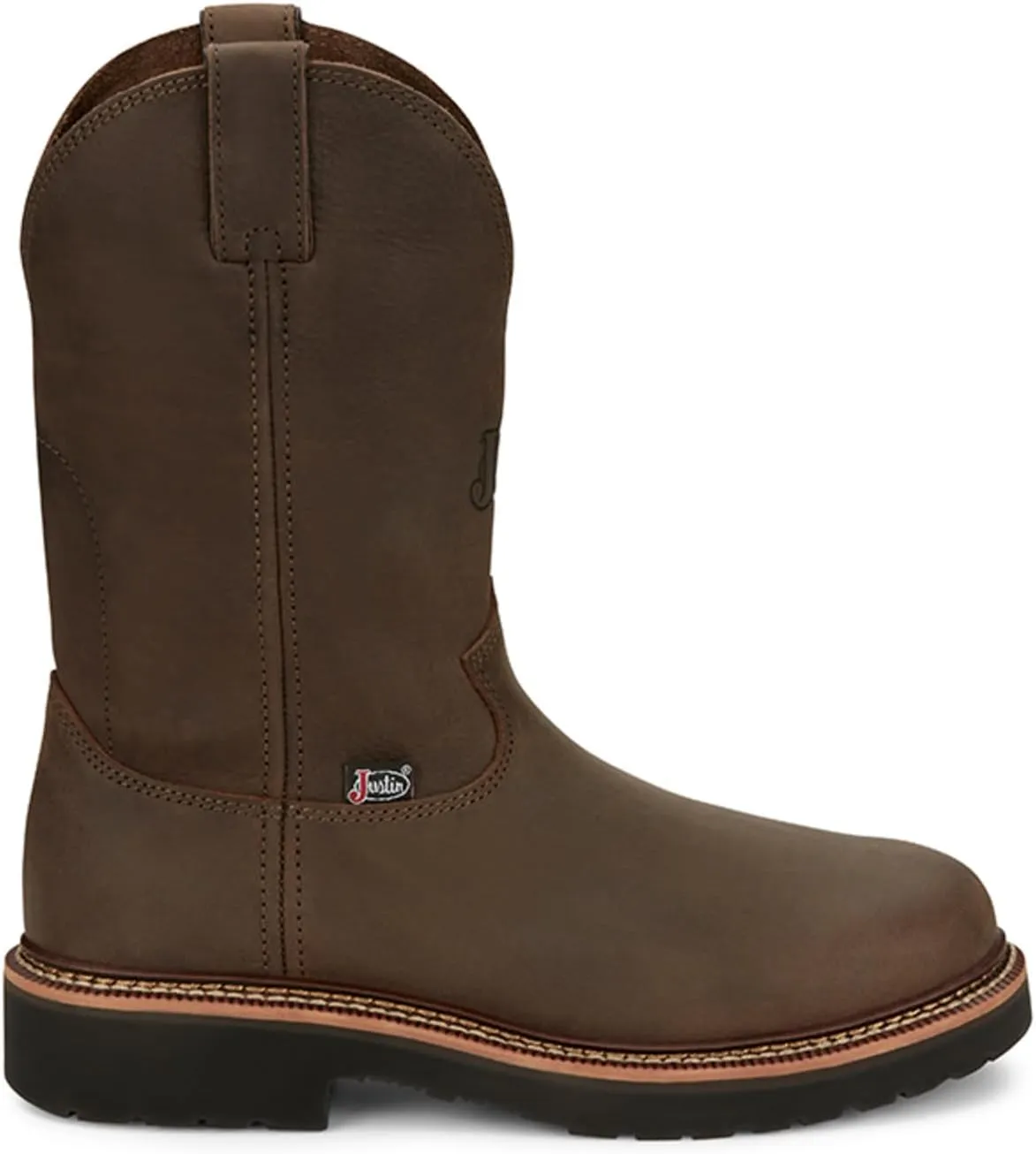 Justin Men's 11" Carbide Pull-On Work Boot Soft Toe - Ow4440