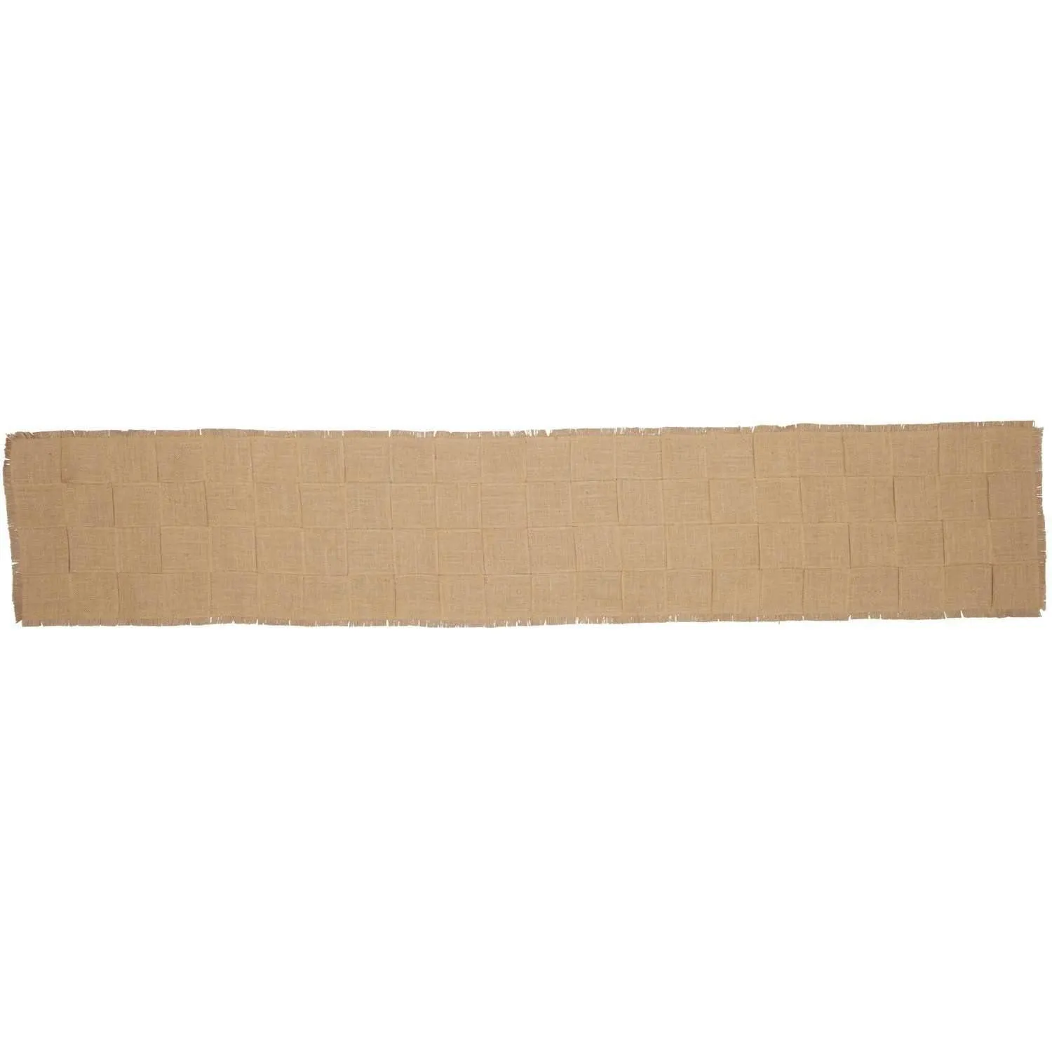 Jute Burlap Natural Basket Weave Runner 13x72 VHC Brands