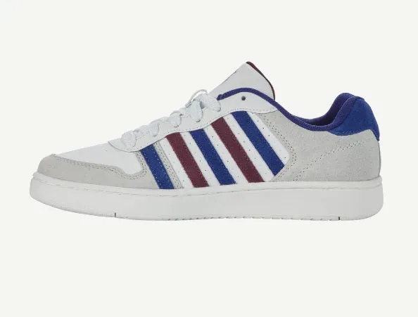 K-Swiss Court Palisades Trainer - White/Sodalite Blue/Burgundy