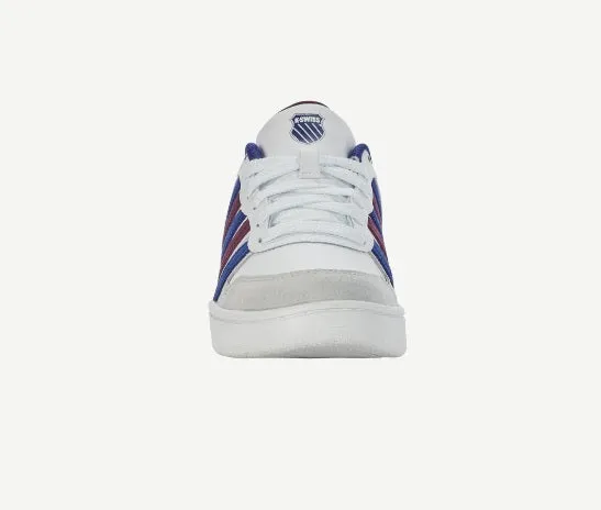 K-Swiss Court Palisades Trainer - White/Sodalite Blue/Burgundy