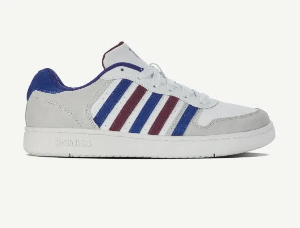 K-Swiss Court Palisades Trainer - White/Sodalite Blue/Burgundy