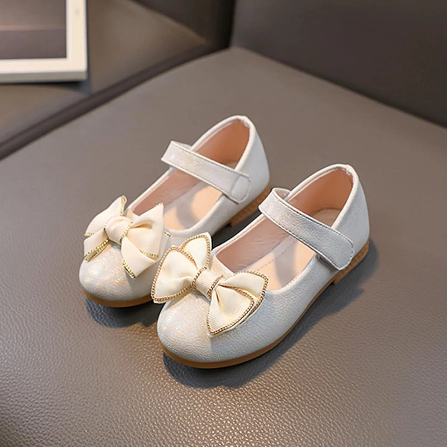 Kids Girls Wedding Princess Sandals Summer Pageant Prom Bowknot Lightweight Low Heels Shoes Toddler Girls Casual Sandals