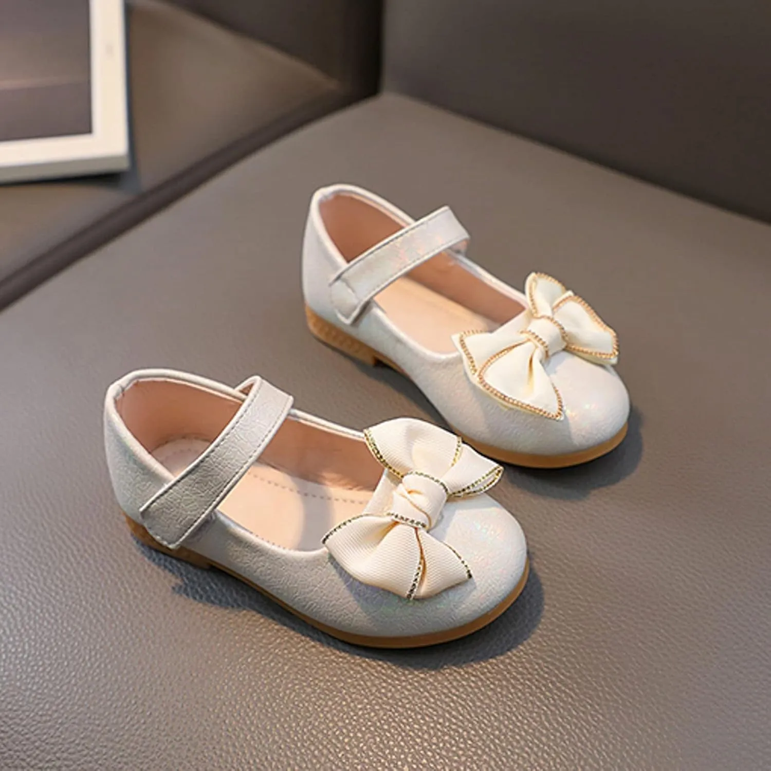 Kids Girls Wedding Princess Sandals Summer Pageant Prom Bowknot Lightweight Low Heels Shoes Toddler Girls Casual Sandals
