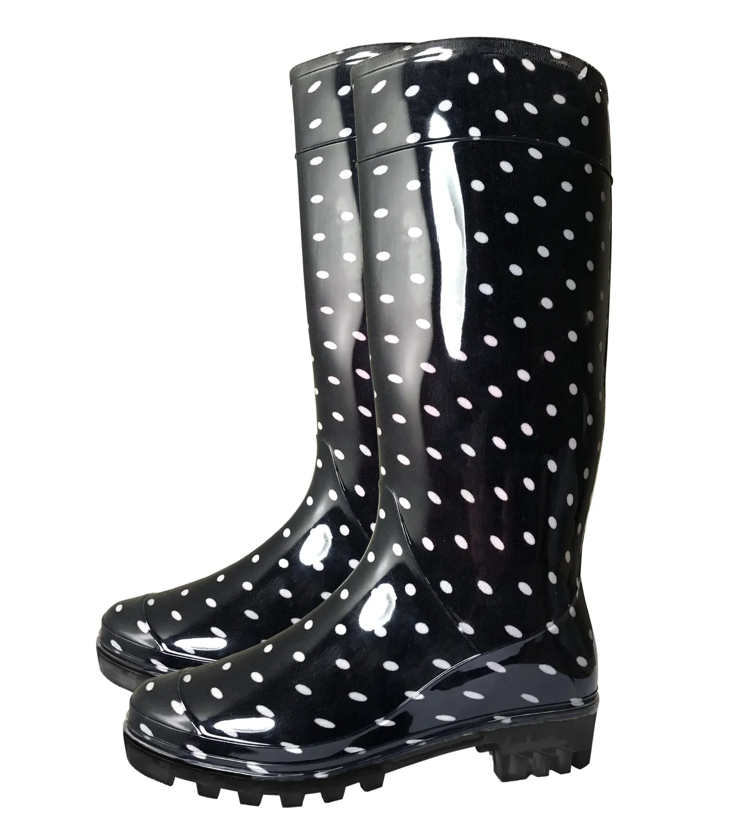 Ladies Printed Pattern Winter Wellington Boots