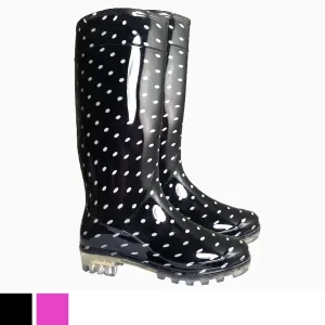Ladies Printed Pattern Winter Wellington Boots