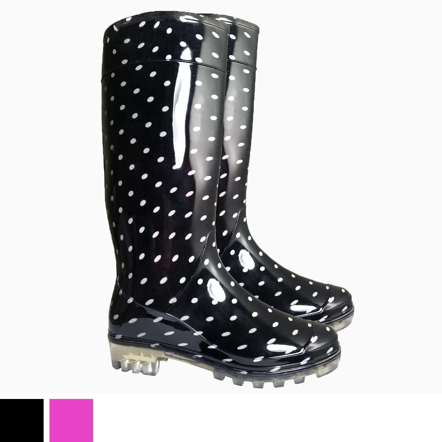 Ladies Printed Pattern Winter Wellington Boots