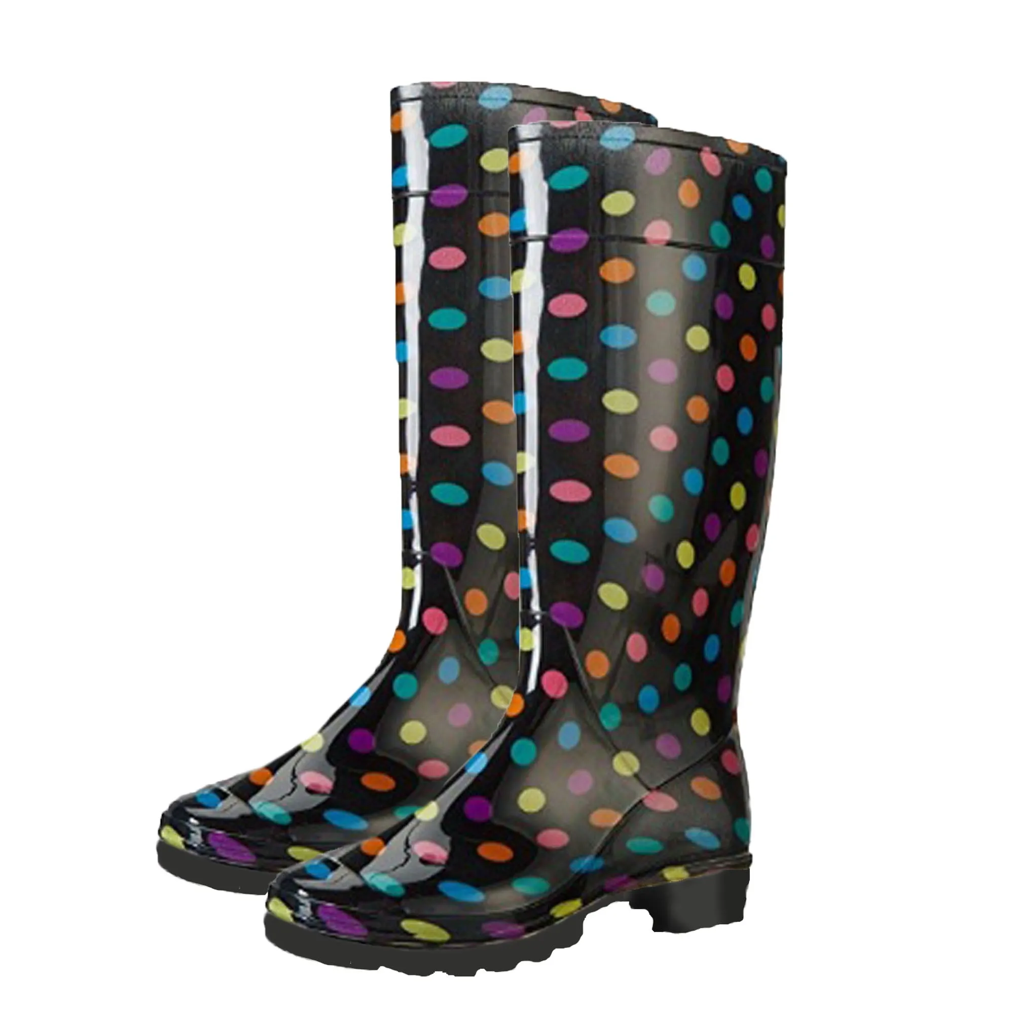 Ladies Printed Pattern Winter Wellington Boots