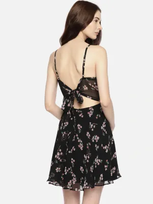 LARISSA FLORAL BOW BACK MINI DRESS