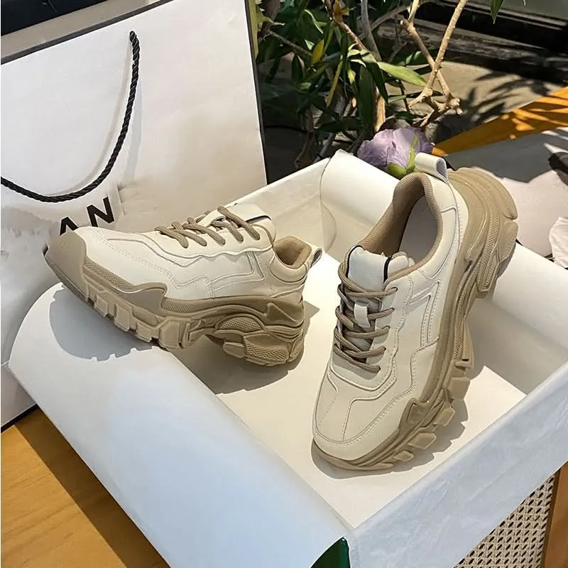 Leather Chunky Sneakers for Women
