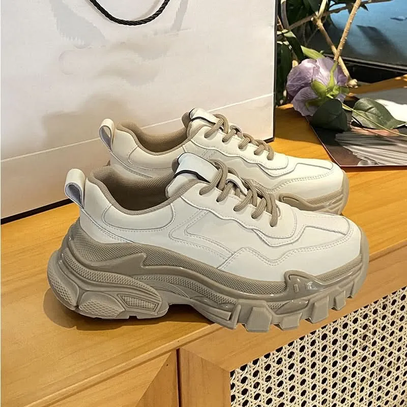 Leather Chunky Sneakers for Women