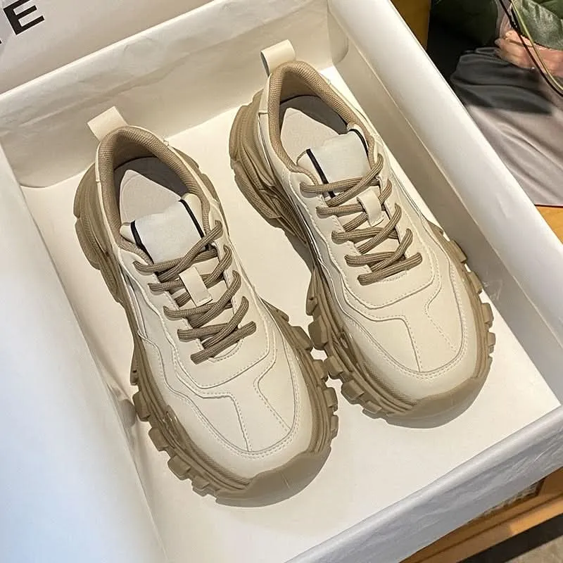 Leather Chunky Sneakers for Women