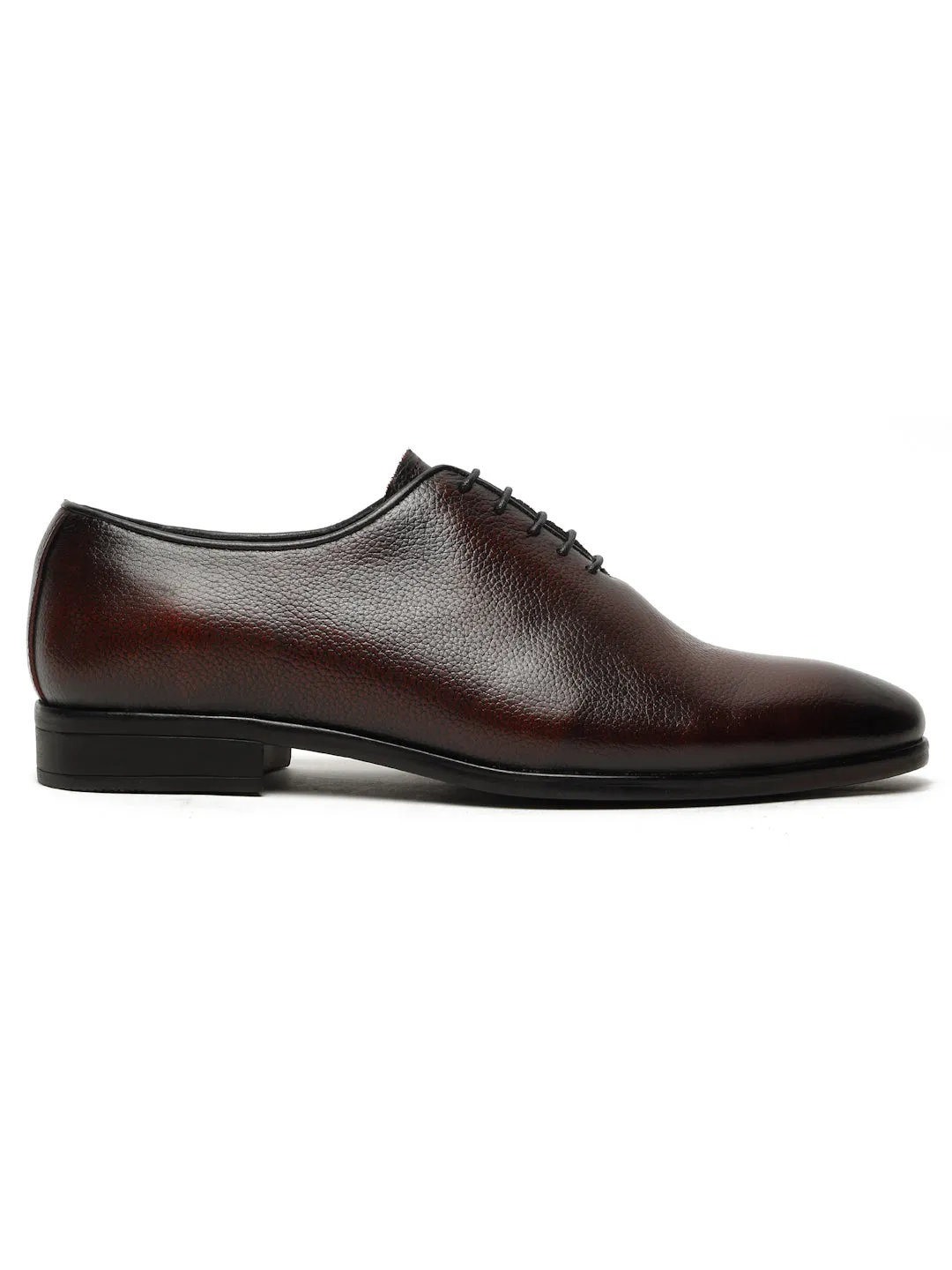 Men's Cheery Two-Tone Texture Leather Derbies Shoes