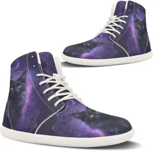 Men's Hi Top Barefoot Shoes | Wide Wide Toe Box Fashion Sneaker | Zero Drop Workout Walking Hiking Running Tennis Sneaker US 6-13.5