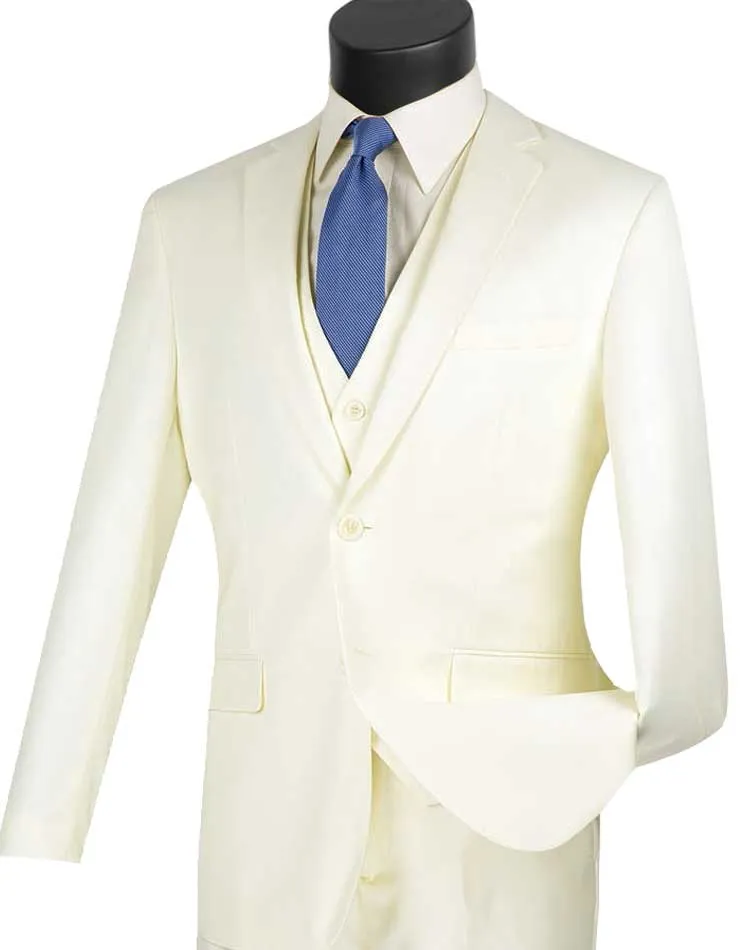 Men's Slim fit Suit  SV2900-Ivory