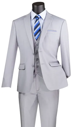 Men's Slim fit Suit  SV2900-Lt. Grey