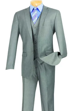 Men's Slim fit Suit  SV2900-Medium Gray
