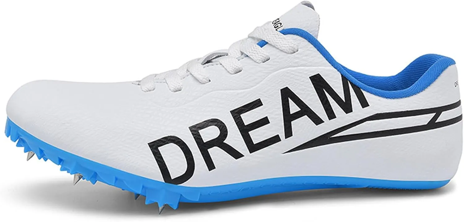 Mens Spikes Athletics Racing Running Shoes Track and Field Shoes Boys Girls Outdoor Training for Sprint Race Jumping