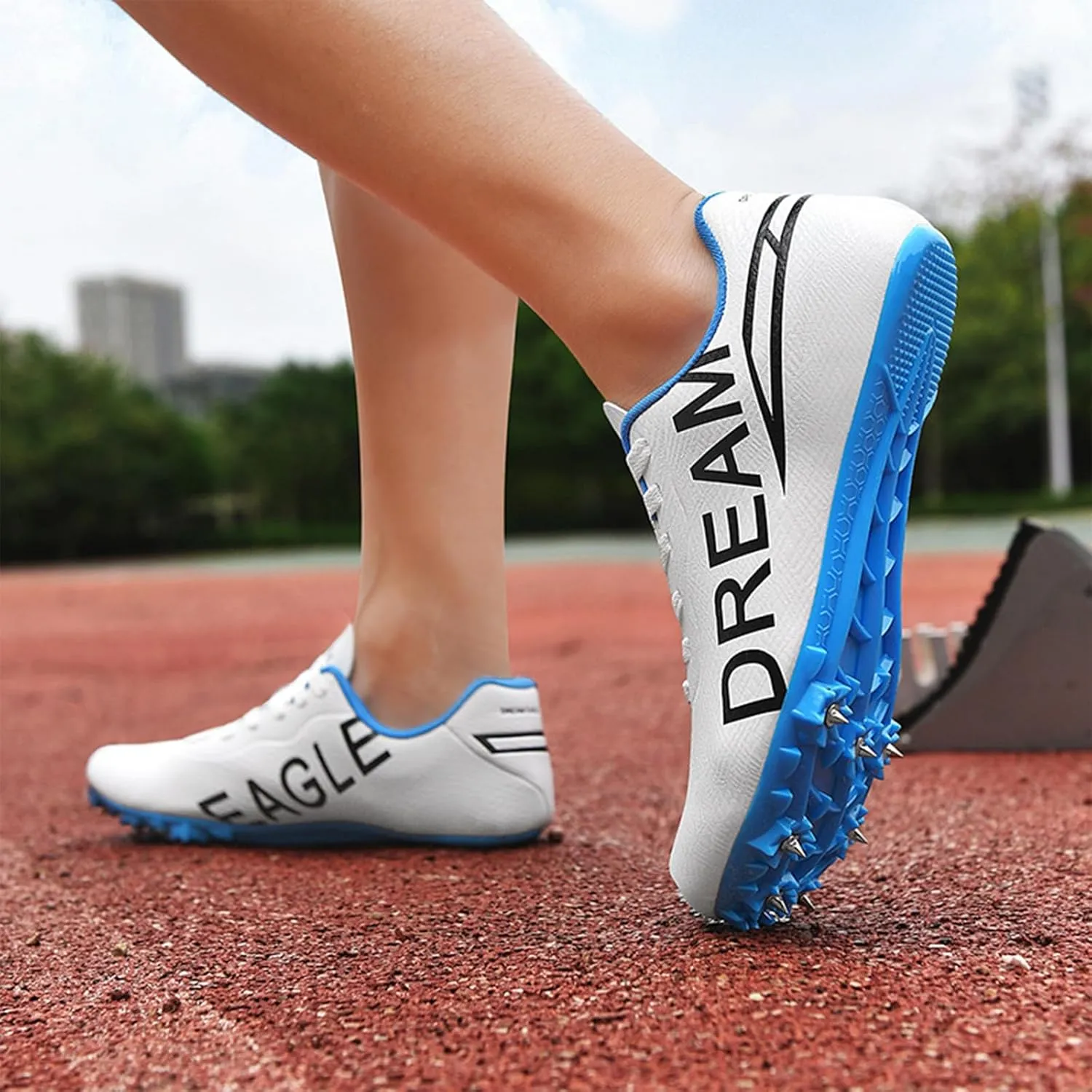 Mens Spikes Athletics Racing Running Shoes Track and Field Shoes Boys Girls Outdoor Training for Sprint Race Jumping