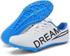 Mens Spikes Athletics Racing Running Shoes Track and Field Shoes Boys Girls Outdoor Training for Sprint Race Jumping