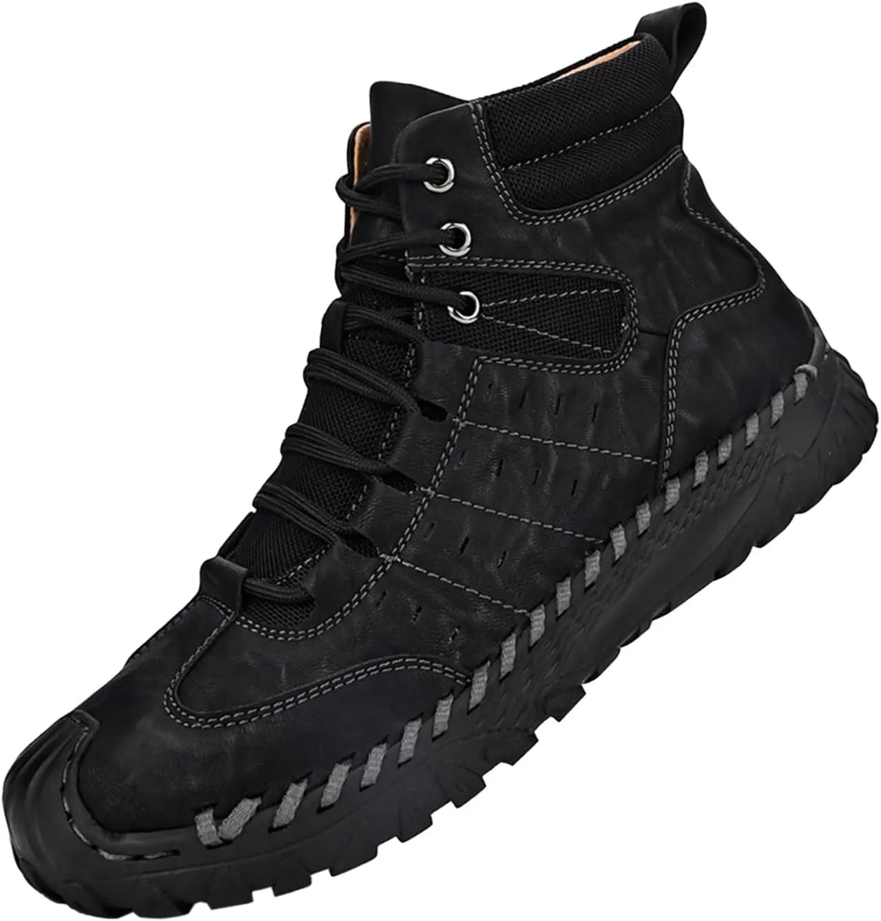 Mens Work Boots Soft Toe Hiking Sneakers Boot with Comfort Workout Shoes for Women Waterproof Work Botas Soft Toe Non Slip Rubber Sole Hike Grounded Footwear
