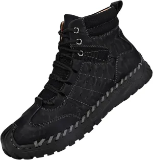 Mens Work Boots Soft Toe Hiking Sneakers Boot with Comfort Workout Shoes for Women Waterproof Work Botas Soft Toe Non Slip Rubber Sole Hike Grounded Footwear