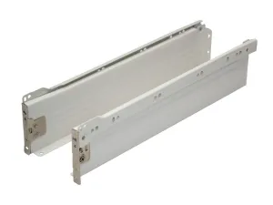 Metal Drawer Side Pack 25kg H85mm x L350mm Ext 75% White
