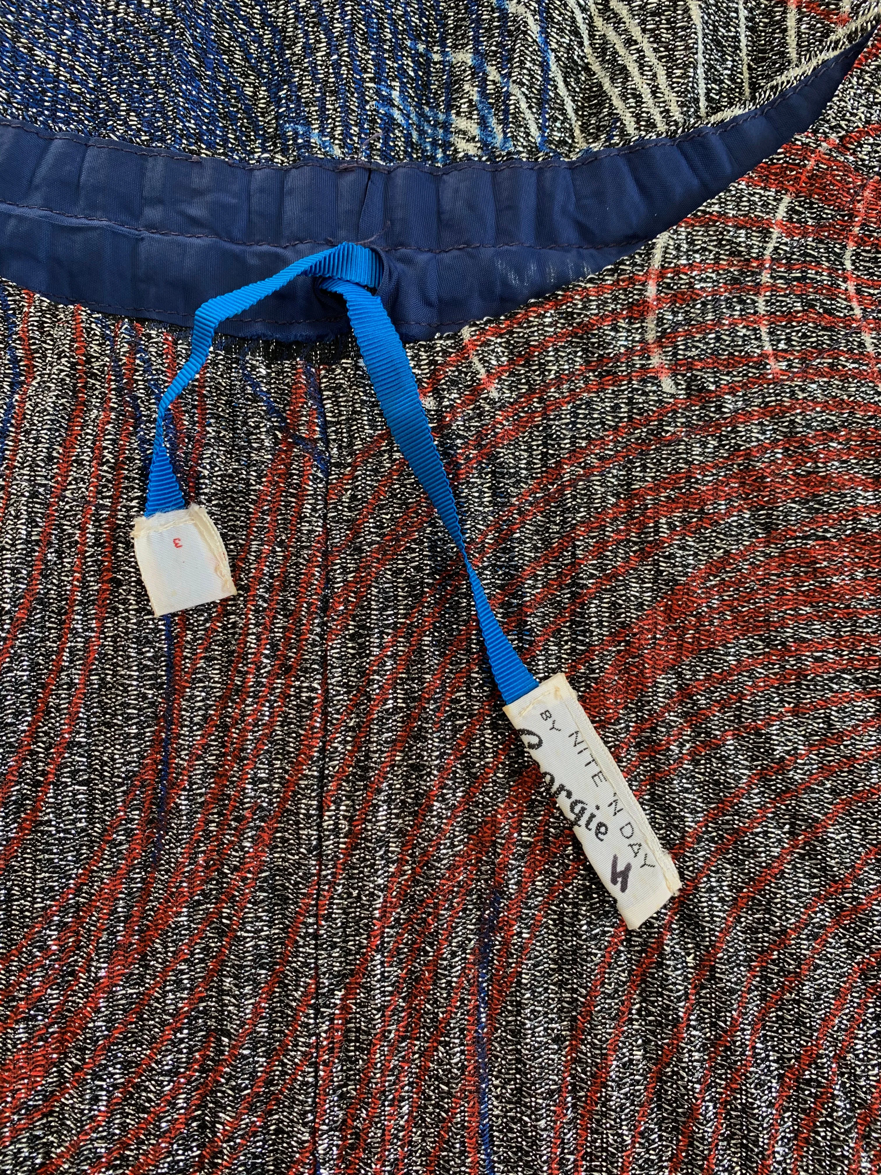 Metallic Swirl Pleated Caftan