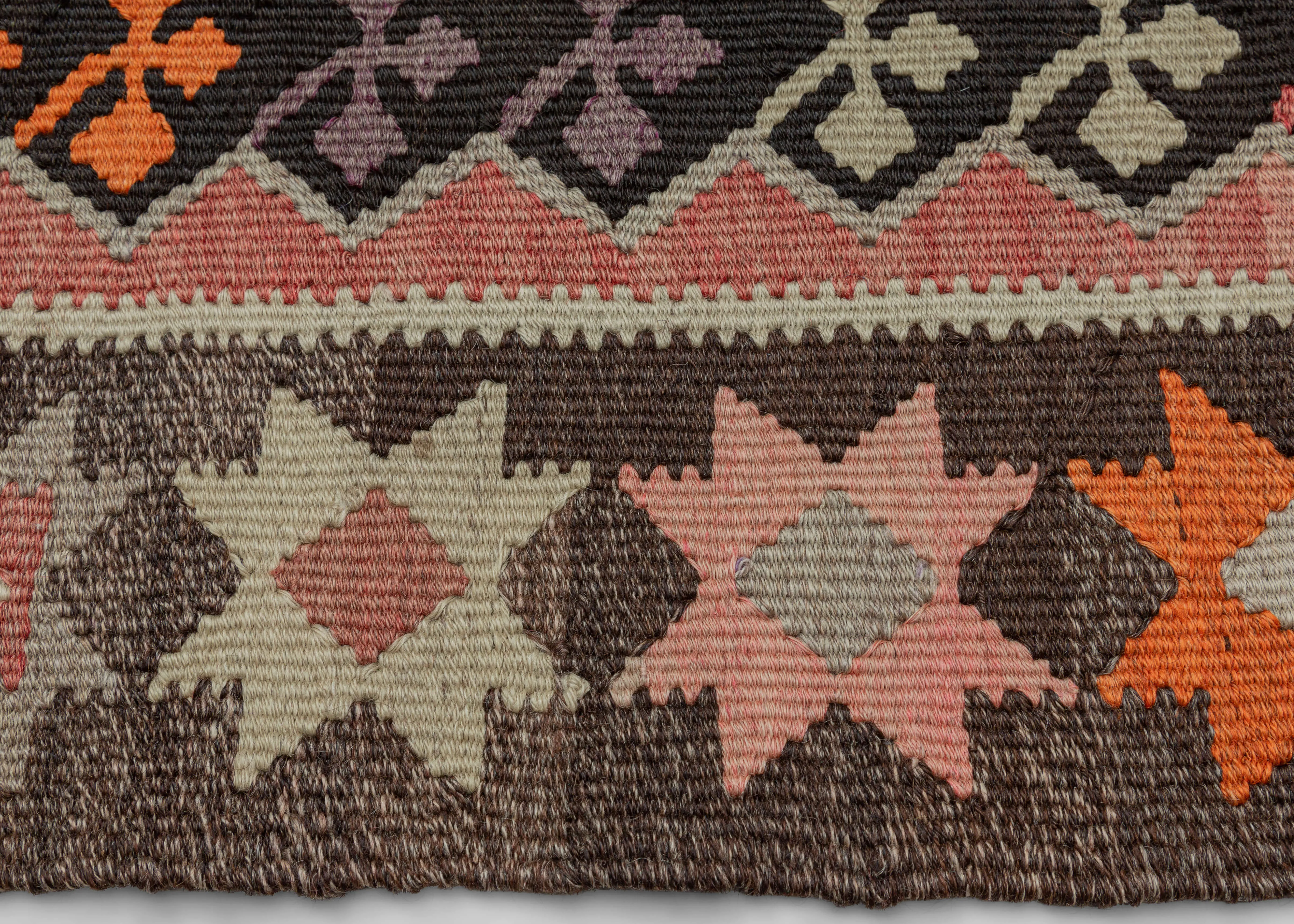 Mid Century Caucasian Kilim - 4'3 x 10'