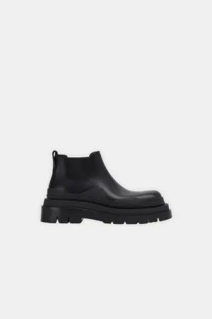 Middle Leather Ankle Boots
