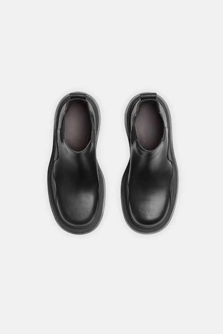 Middle Leather Ankle Boots