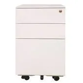 Milano Metal 2 Draw plus File Storage Mobile Cabinet - White (390mm width)