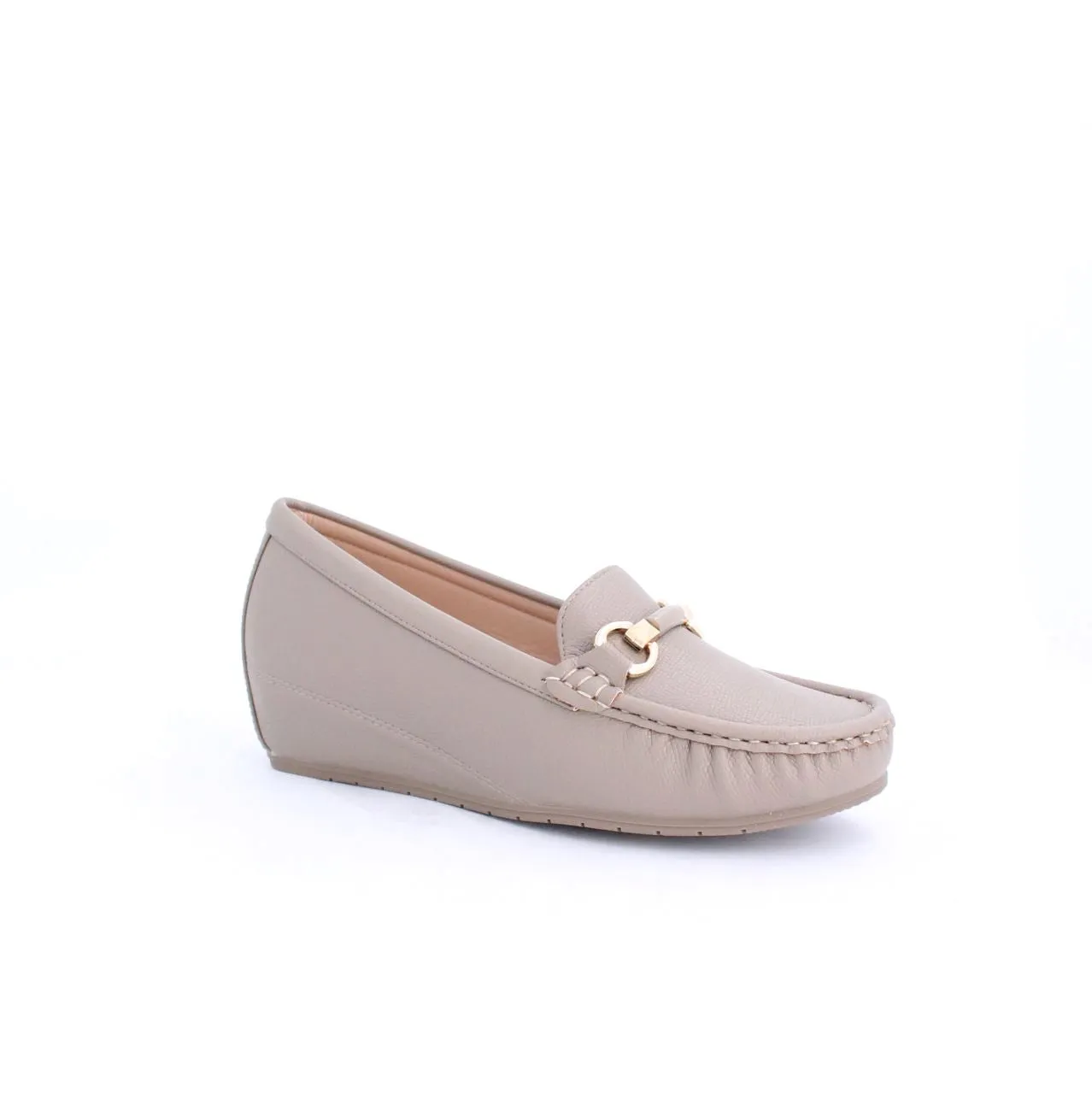 MIRA WEDGE MOCCASINS-TAUPE
