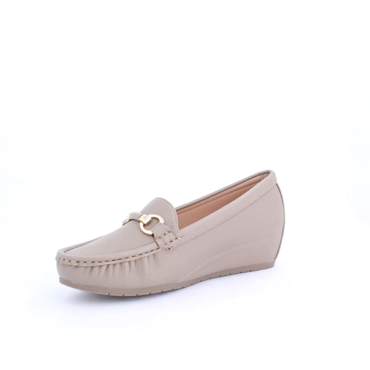 MIRA WEDGE MOCCASINS-TAUPE