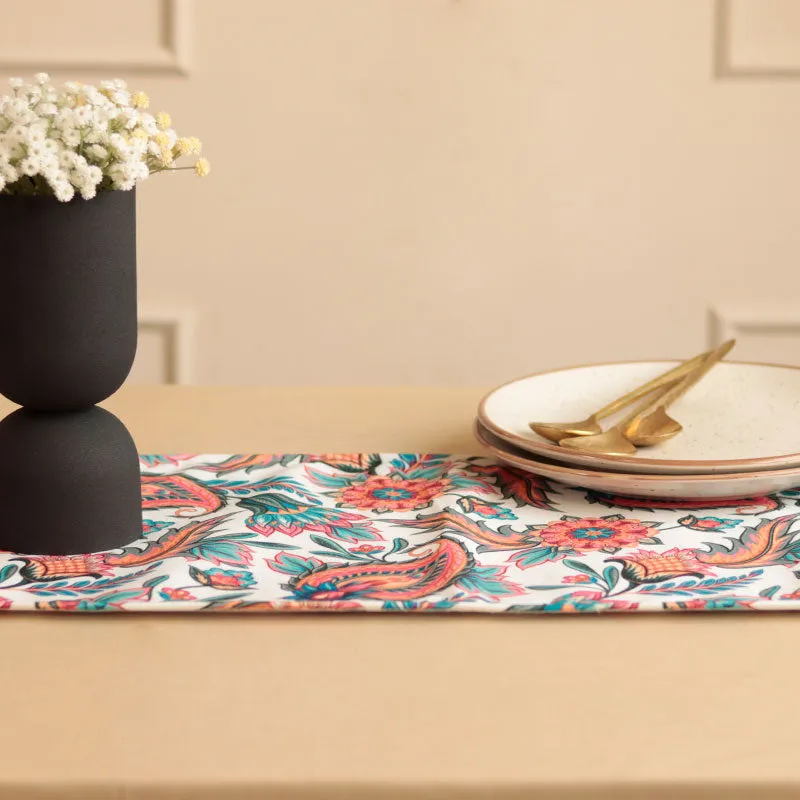Multiclor Bright Traditional Floral Print Table Runner | 72 X 12 inches