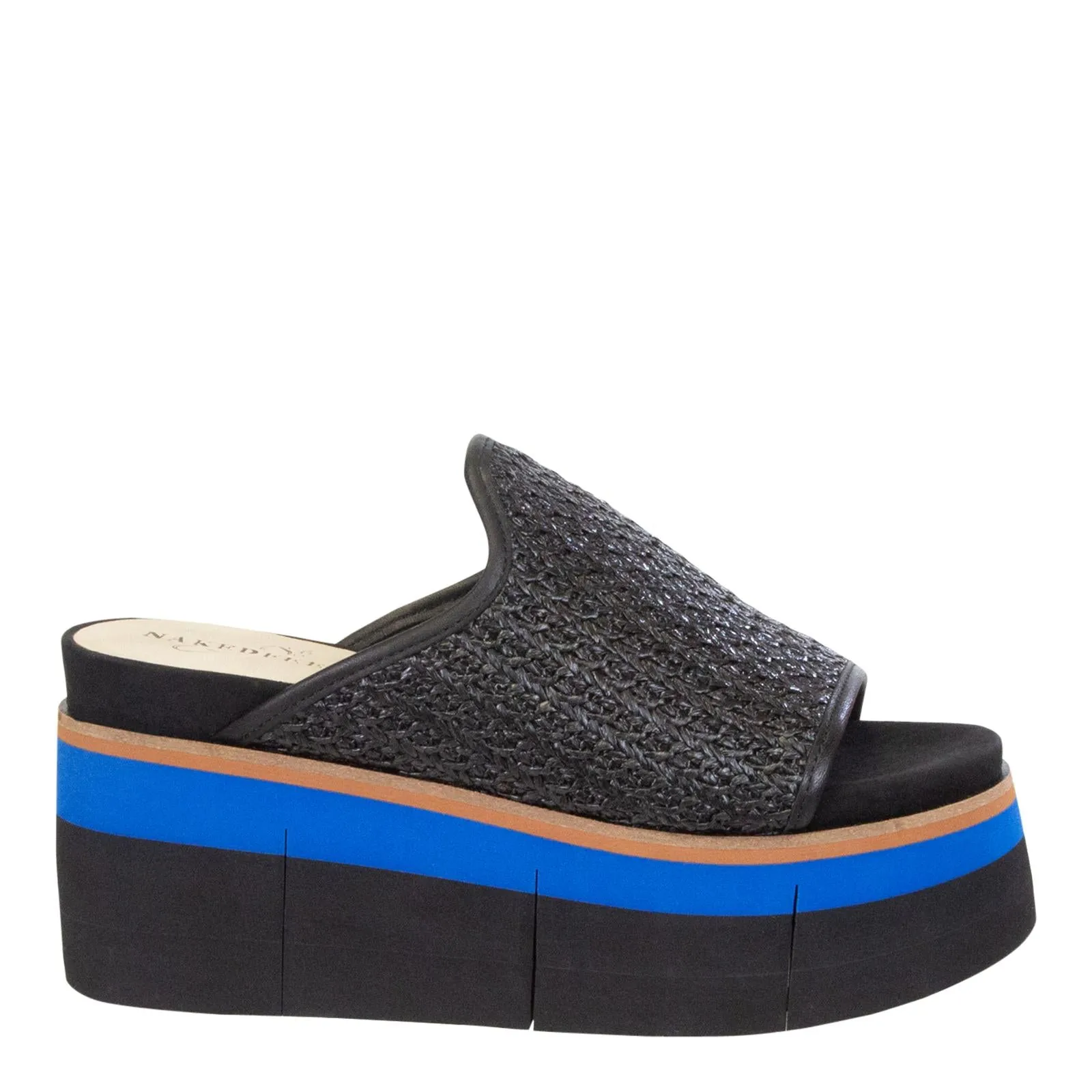 Naked Feet: Flocci in JET BLACK Wedge Sandals