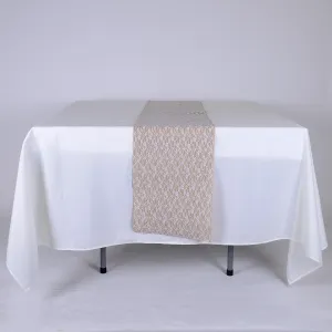 Natural White - 14 x 108 inch Burlap Table Runner