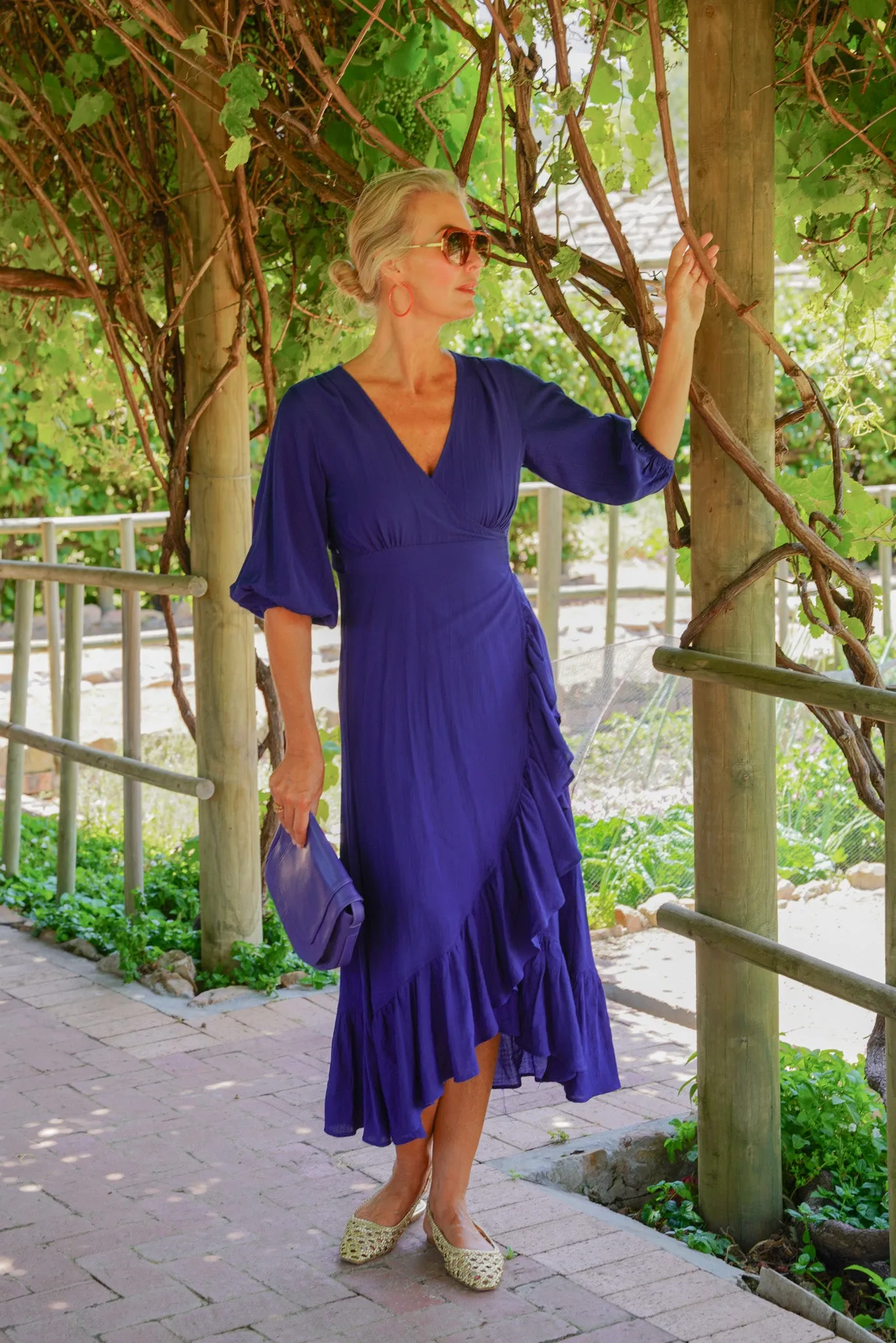 Navy Wrap Dress