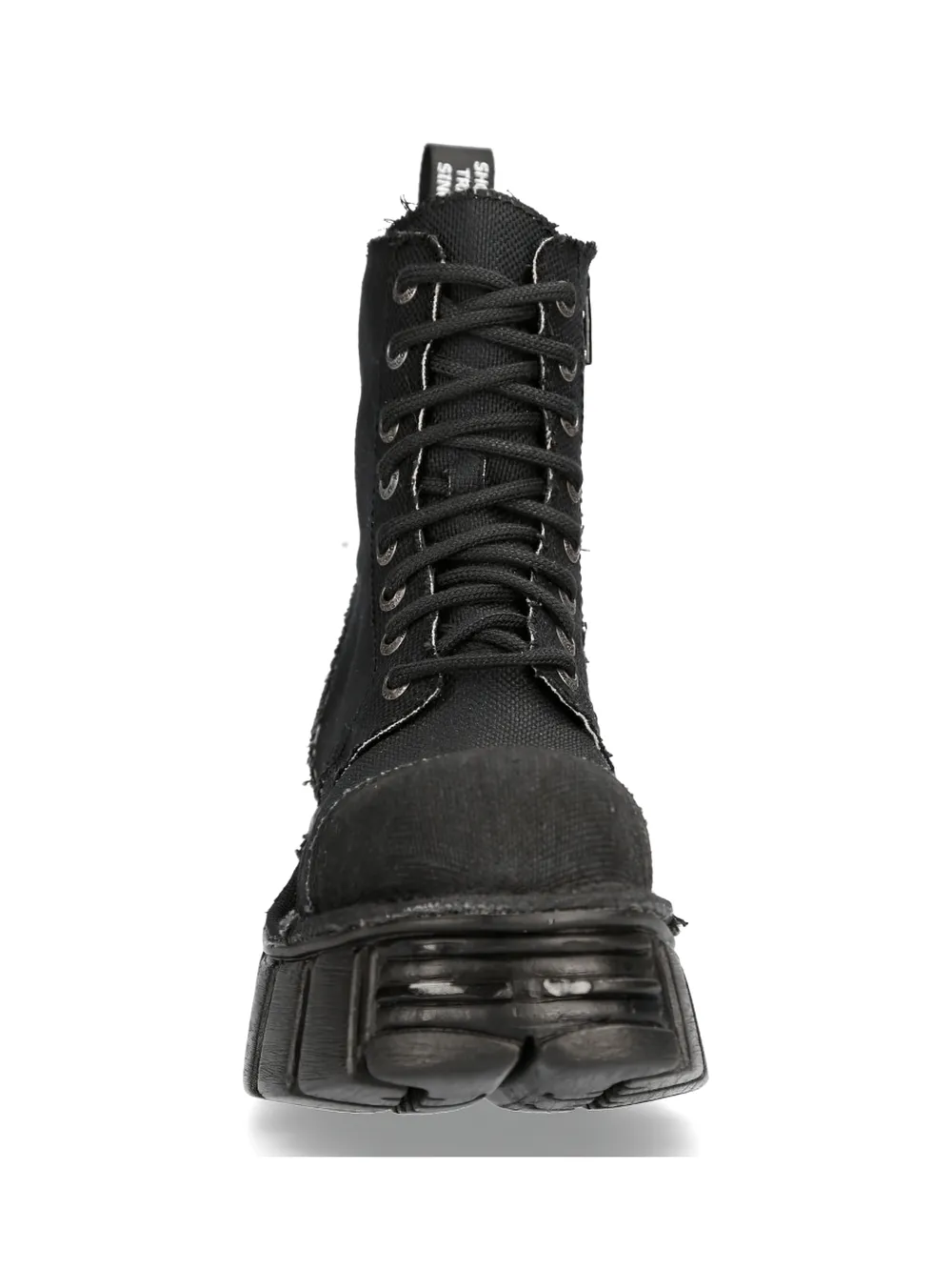 NEW ROCK Black Tower Military-Style Robust Boots