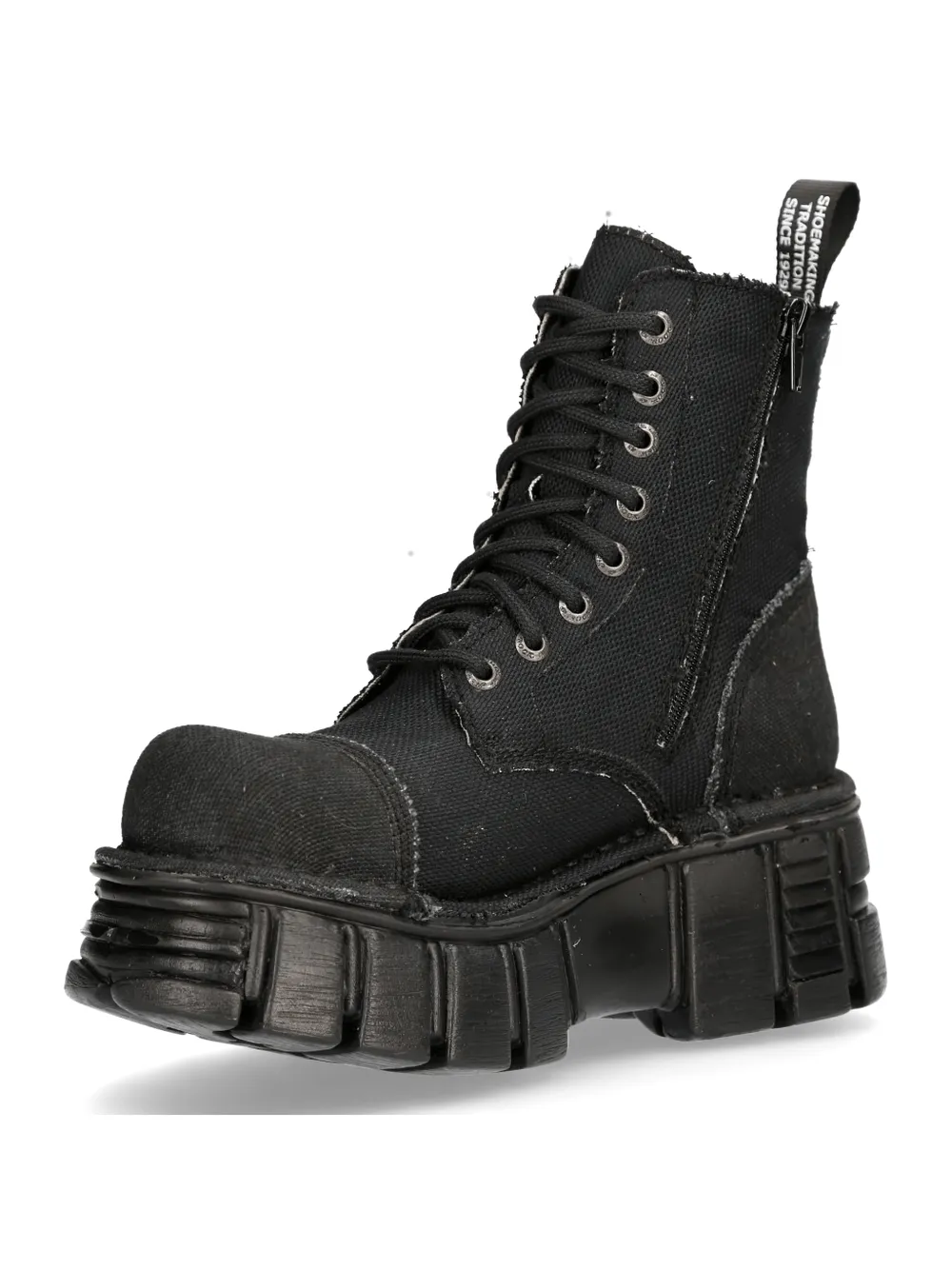 NEW ROCK Black Tower Military-Style Robust Boots
