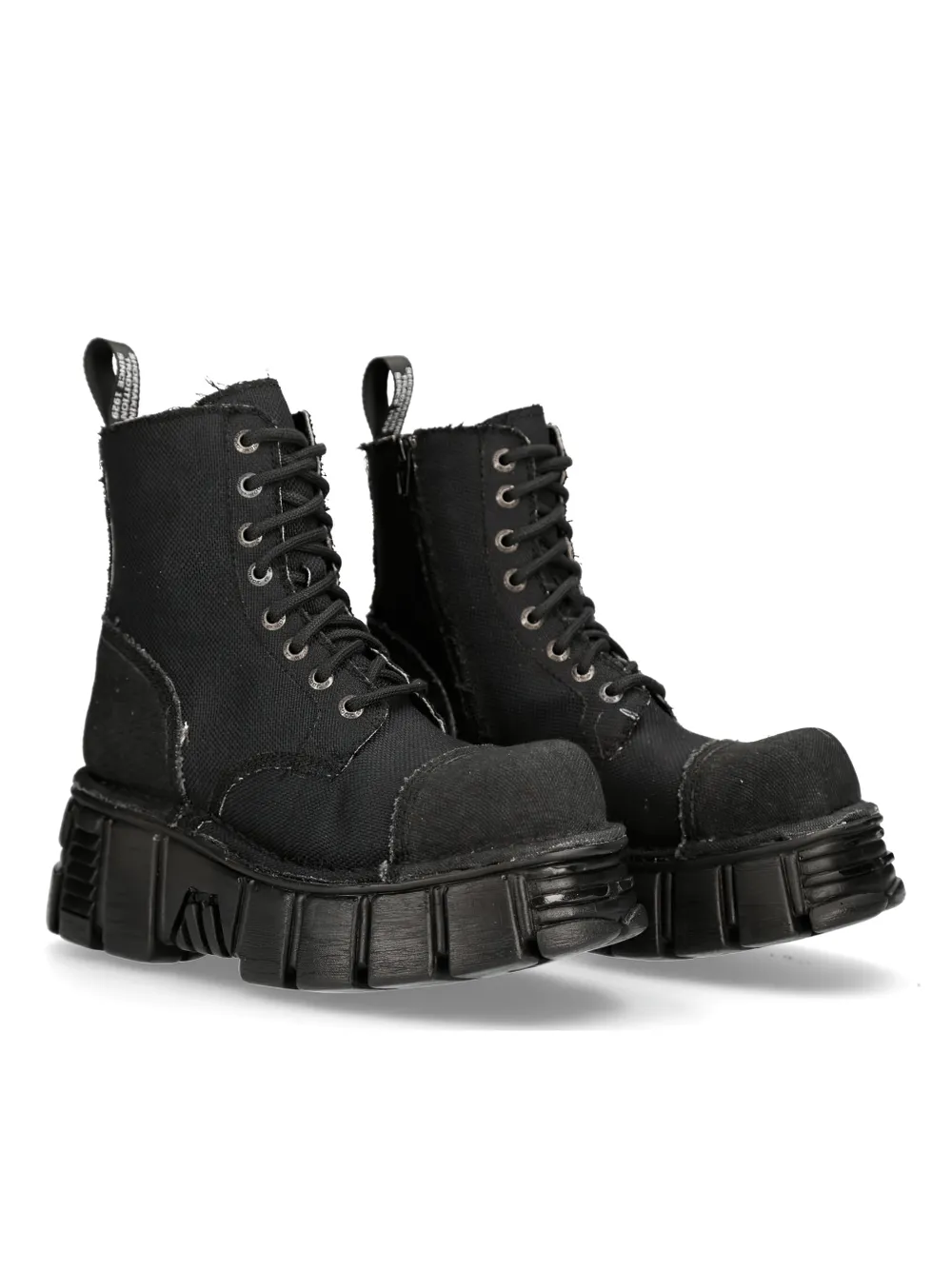 NEW ROCK Black Tower Military-Style Robust Boots