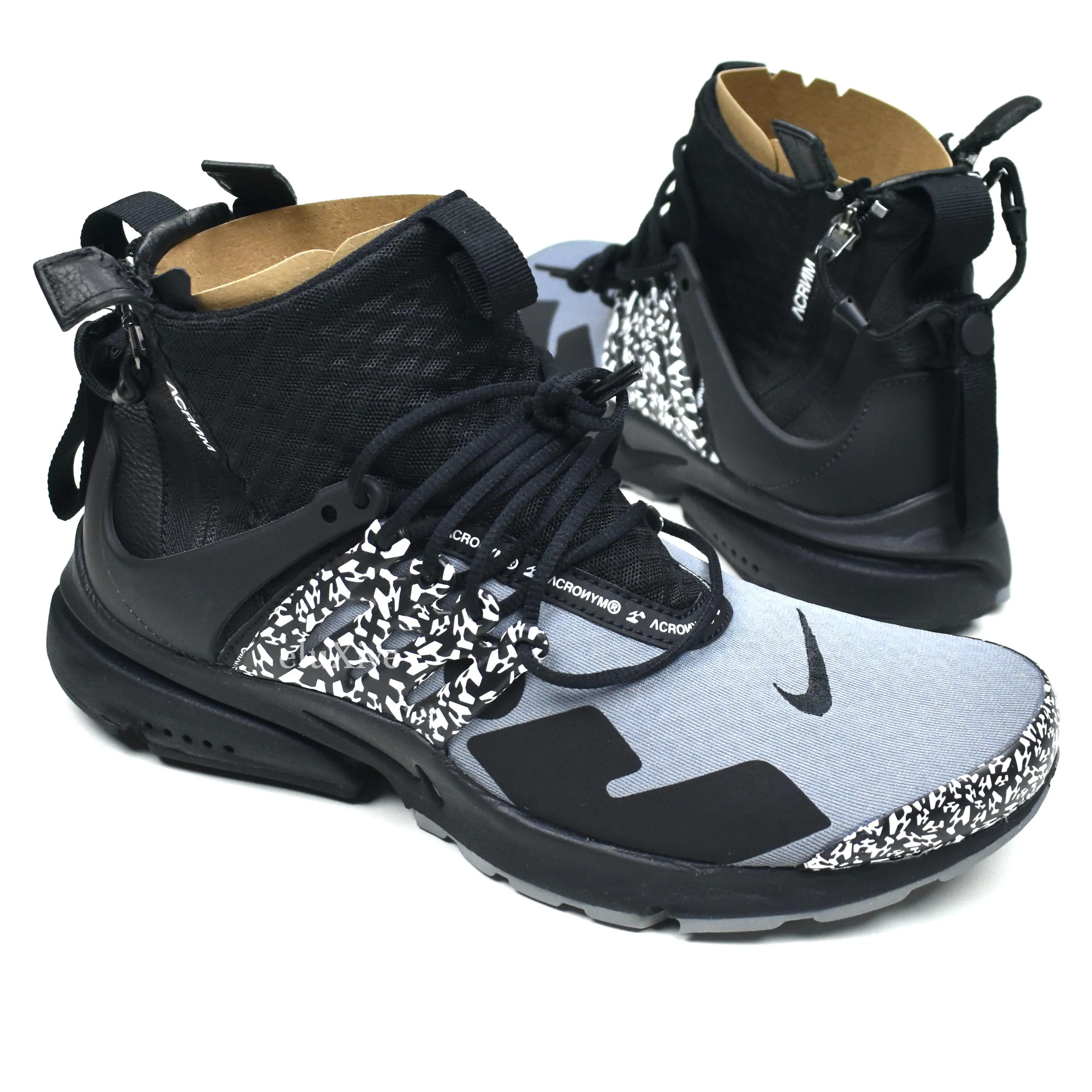 Nike x Acronym - Air Presto Mid 'Safari' (Black/Gray)