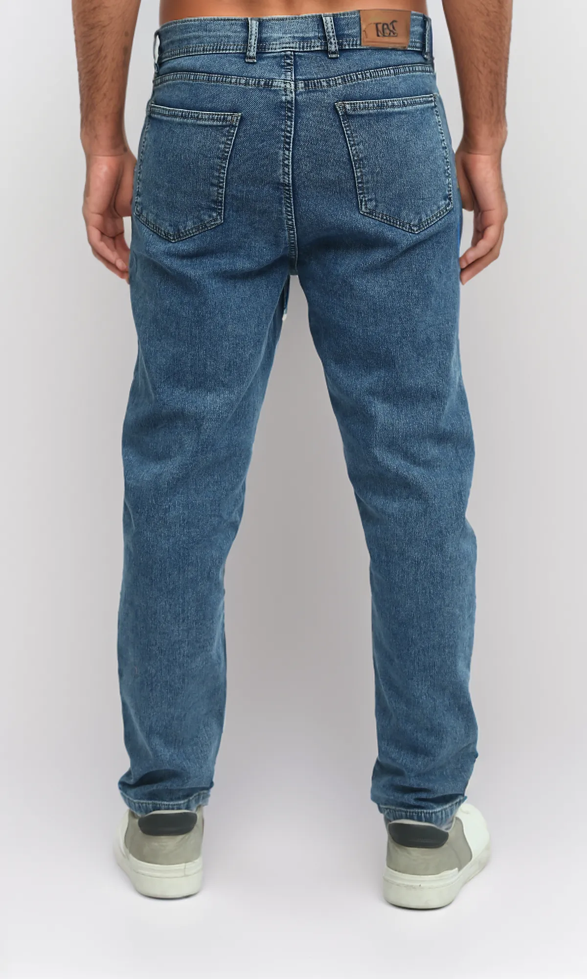 O192889 Solid Standard Jeans Blue Casual Jeans