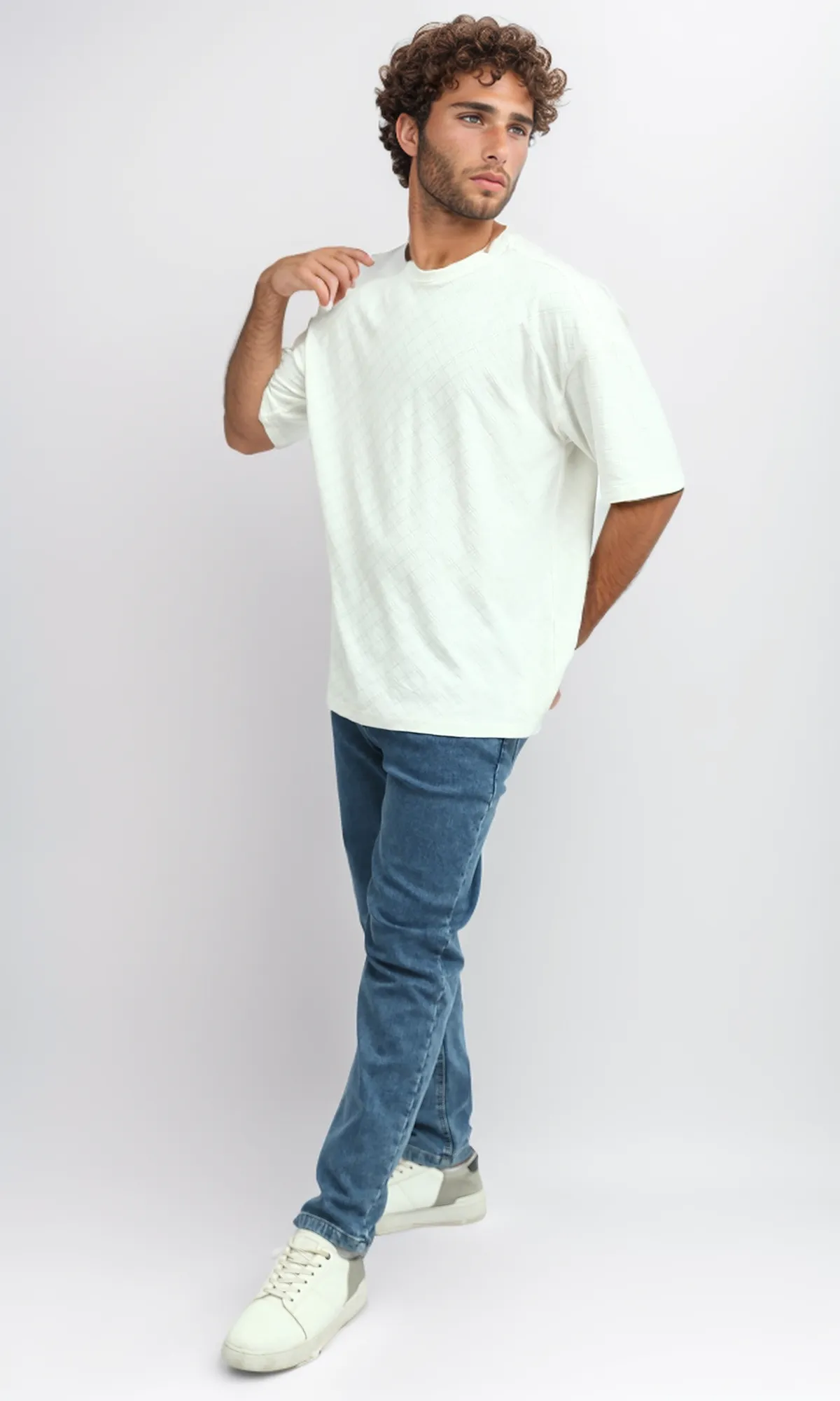 O192889 Solid Standard Jeans Blue Casual Jeans