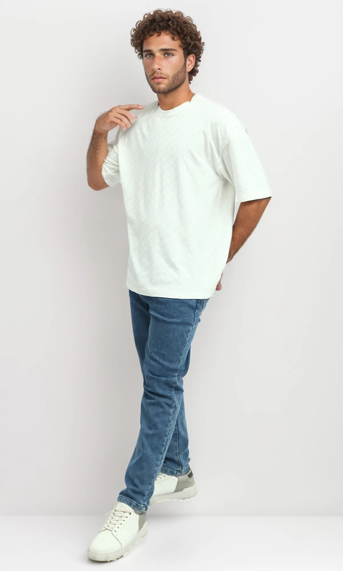 O192889 Solid Standard Jeans Blue Casual Jeans
